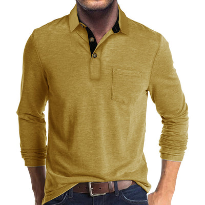 Camiseta Térmica de Cuello Solapa Manga Larga para Hombre - Image 25