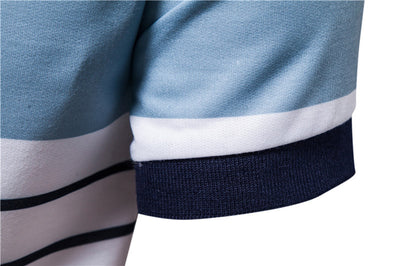 Polo Hombre Rayas Contraste - Camiseta Manga Corta Estilo Europeo - Image 4
