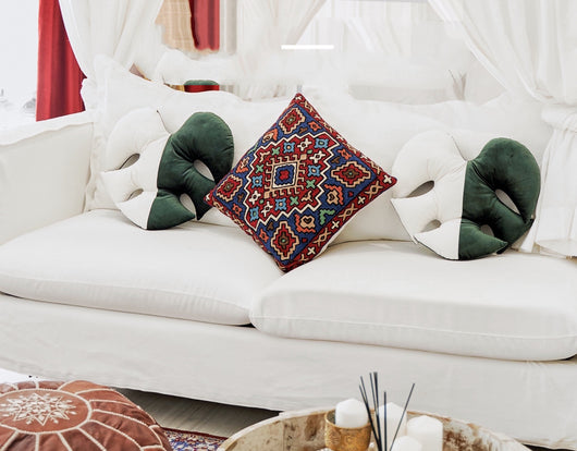 Almohada Lumbar Monstera Blanca - Cojín Decorativo para Sofá y Cama - Image 5