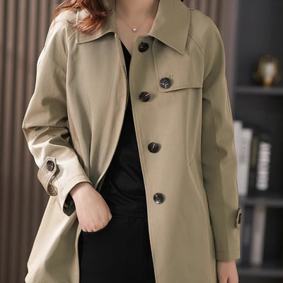 Gabardina Corta Estilo Británico Texturizada para Primavera y Otoño - Image 11
