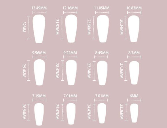 Uñas Postizas con Diseño Estrella de Seis Puntas - Removibles y Reutilizables