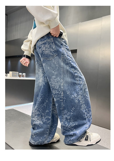 Pantalones Jeans Sueltos Estilo Pu Shuai para Niños - Diseño Trendy y Cómodo - Image 19
