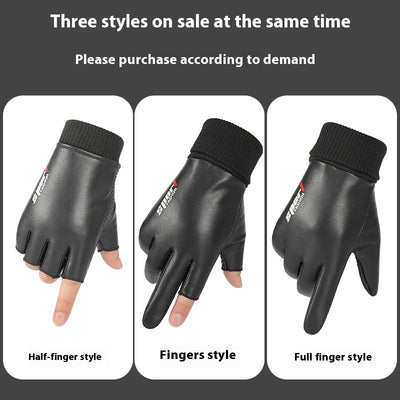 Guantes de Cuero para Hombre, Impermeables, Antideslizantes y para Pantalla Táctil - Image 3