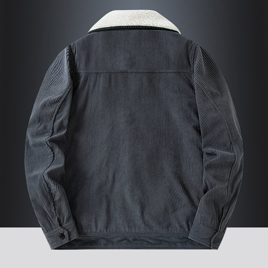 Abrigo de Pana para Hombre - Invierno Grueso y Cálido - Image 8