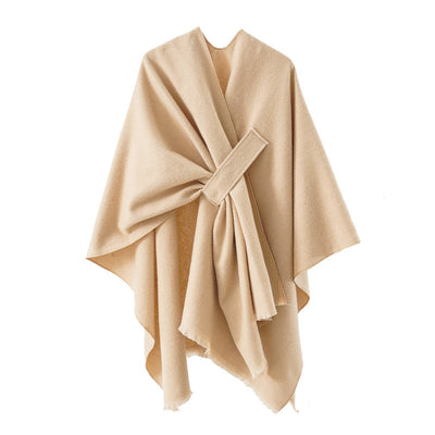 Poncho Cuadros Elegante para Viajes Invierno - Abrigo Cálido y Sofisticado - Image 32
