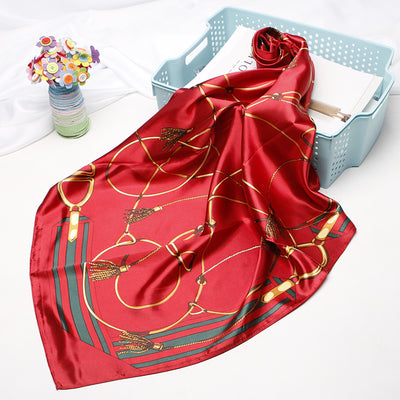 Pañuelo de Seda Estampado Vintage para Mujer - Image 41