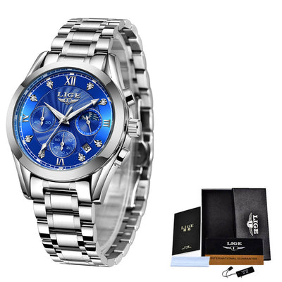 Reloj de Negocios Impermeable con Correa de Acero Inoxidable - Image 4