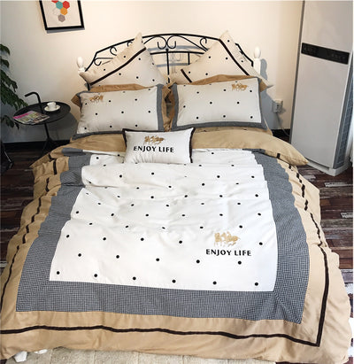Juego de Cama Franela Acolchada 100% Algodón con Bordado Escocés - Image 12