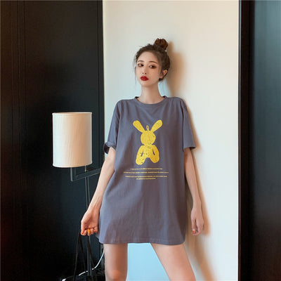 Playera Estampada de Manga Corta para Mujer - Corte Midi Versátil - Image 4