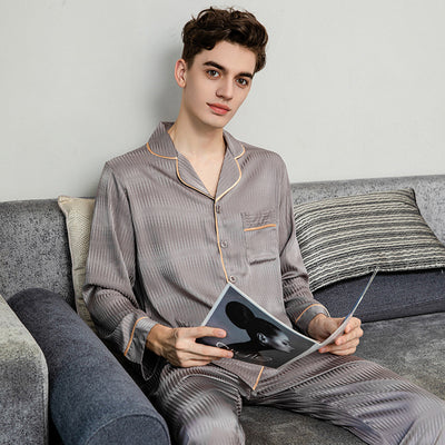 Pijama Largo en Seda de Hielo para Hombre - Image 9