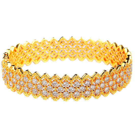 Pulsera Vintage Artesanal Plata S925 Baño Oro Diamantes Zirconia - Image 5
