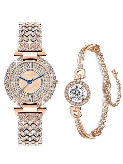 Reloj de Pulsera de Lujo con Diamantes Completos para Mujer - Diseño Versátil y Trendy - Image 5