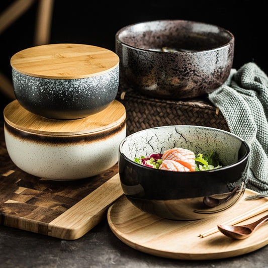 Tazón de Cerámica Artesanal Japonés para Sopas y Arroces