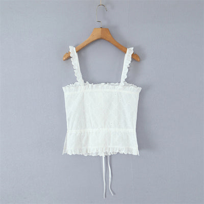 Conjunto de Blusa sin Mangas Bordada y Culotte de Algodón - Image 11