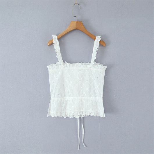 Conjunto de Blusa sin Mangas Bordada y Culotte de Algodón - Image 11