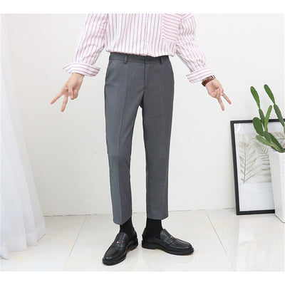Pantalón Casual Slim Fit de Nueve Puntos Estilo Británico - Image 9
