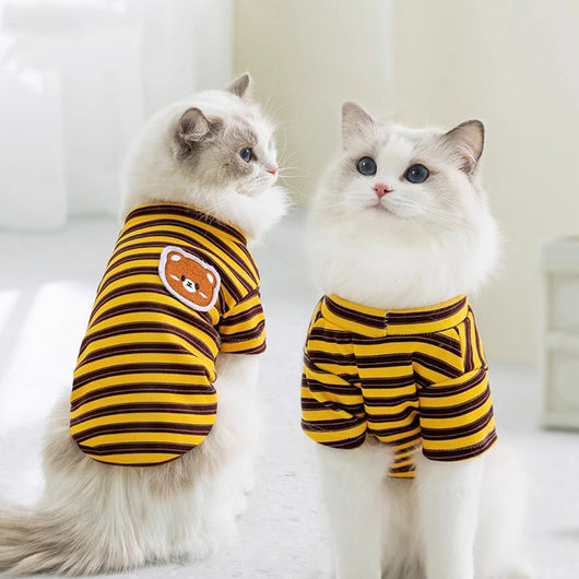 Ropa Ligera a Rayas para Mascotas - Gatos y Perros Pequeños