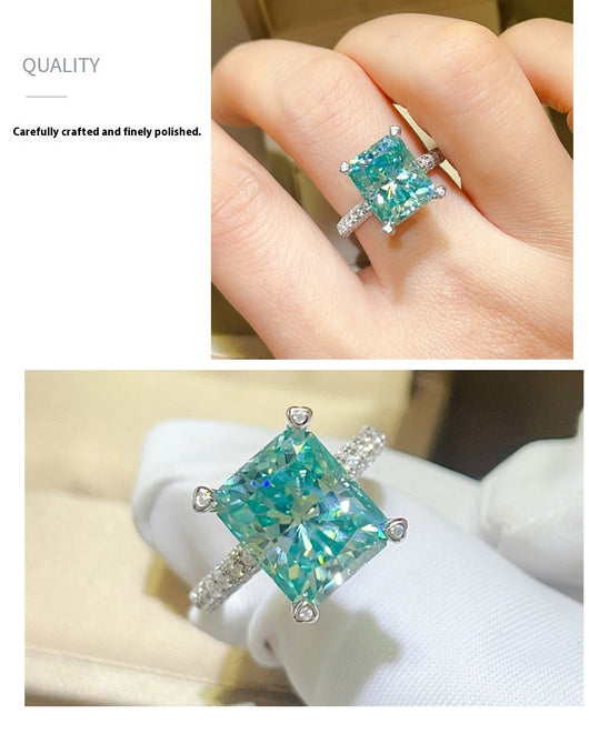 Anillo de Moissanita Para Green Ledean 5 Quilates - Brillo Eterno - Image 11