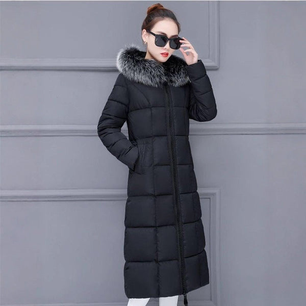 Abrigo Largo Acolchado Estilo Coreano Hasta la Rodilla - Image 12
