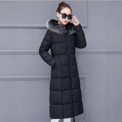 Abrigo Largo Acolchado Estilo Coreano Hasta la Rodilla - Image 12