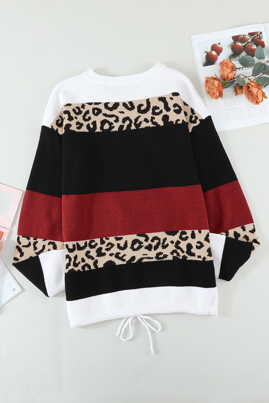 Suéter de Punto con Estampado Leopardo y Bloques de Color - Image 15