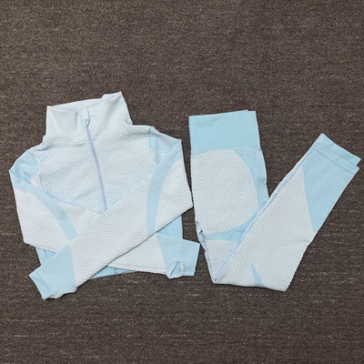 Conjunto Deportivo de 3 Piezas Yoga Fitness con Tela Elástica - Image 28