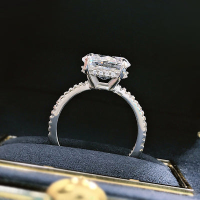 Anillo de Plata 925 con Diamante Simulado Ovalado de 3 Quilates - Image 14