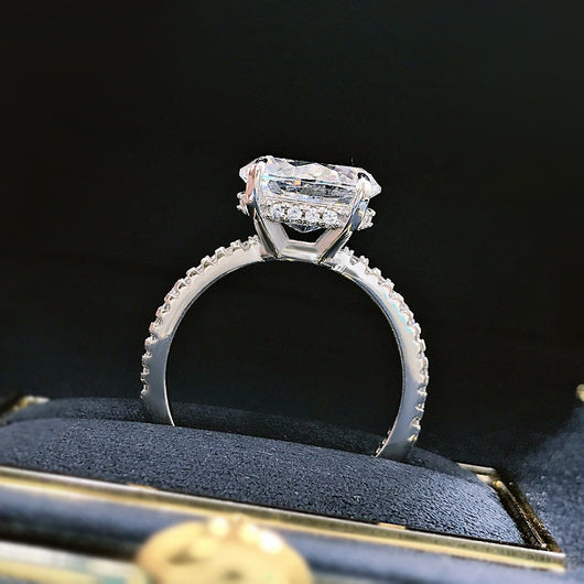 Anillo de Plata 925 con Diamante Simulado Ovalado de 3 Quilates - Image 14