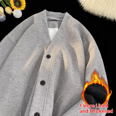 Cardigan Suelto con Capucha y Cuello en V - Image 5
