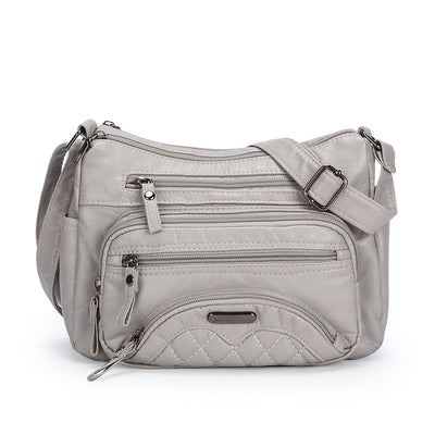 Bolso Bandolera de Cuero Suave - Diseño Casual Asimétrico - Image 6