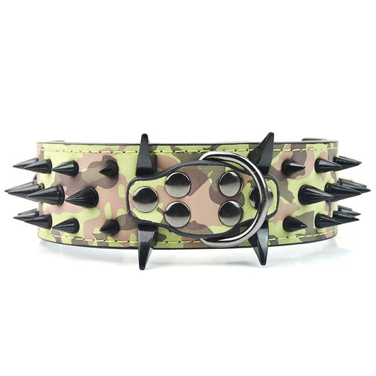 Collar de Cuero para Perro Grande con Púas Negras - Image 15