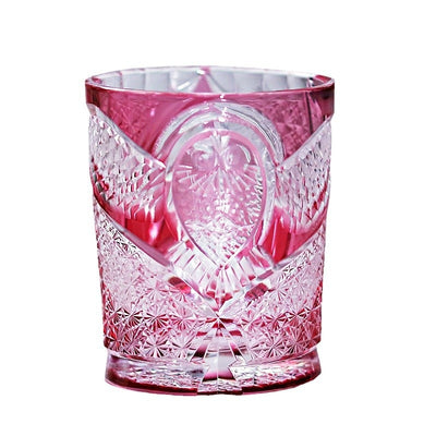 Vasos de Cristal Tallados a Mano con Búho Dorado Rojo - Image 8