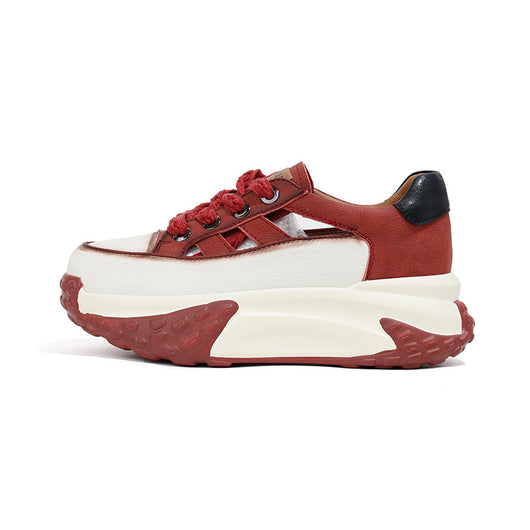 Zapatillas Retro Gruesas con Suela Hueca - Estilo Versátil para Mujer - Image 11