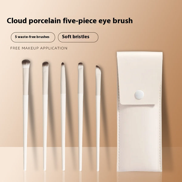 Set de Brochas de Detalle para Ojos Porcelana Cloud - Herramientas de Maquillaje Profesional