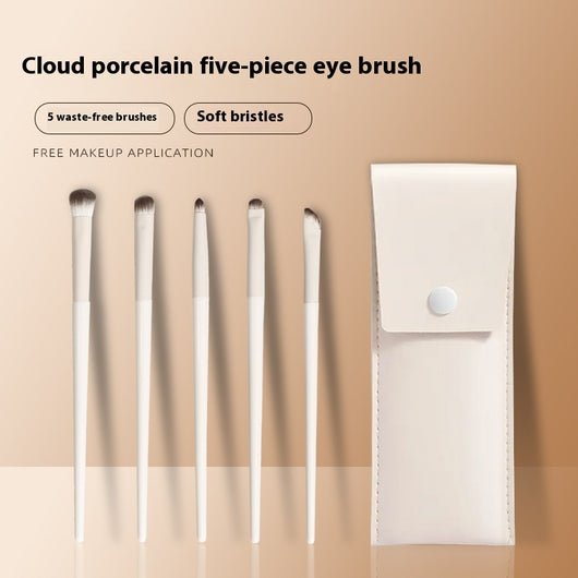Set de Brochas de Detalle para Ojos Porcelana Cloud - Herramientas de Maquillaje Profesional