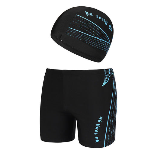 Shorts de Baño para Hombre Talla Grande a Rayas con Sombrero y Cintura Elástica 3D - Image 2