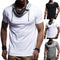 Camiseta Masculina de Manga Curta com Costura Contrastante
