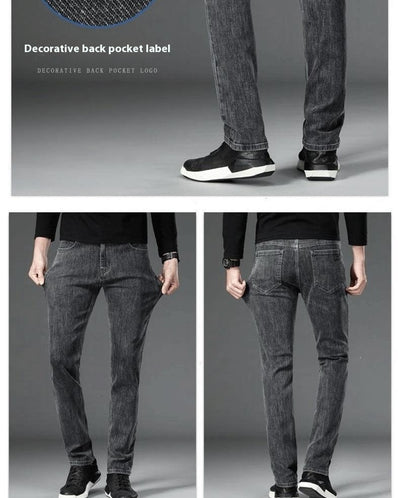 Pantalones de Vestir Holgados Rectos Invierno Gruesos para Hombre - Image 19