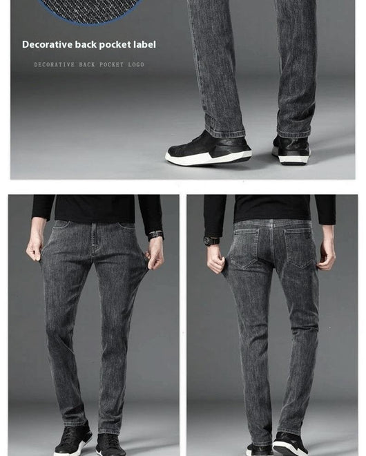 Pantalones de Vestir Holgados Rectos Invierno Gruesos para Hombre - Image 19