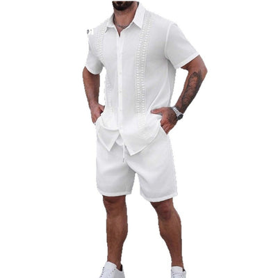Conjunto de Camisa y Pantalones Cortos con Estampado en Solapa - Image 6