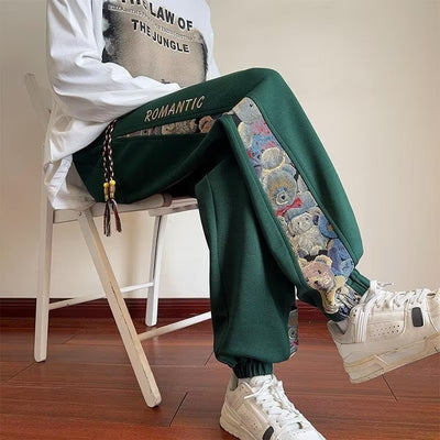Pantalones Largos Estampados Holgados para Hombre