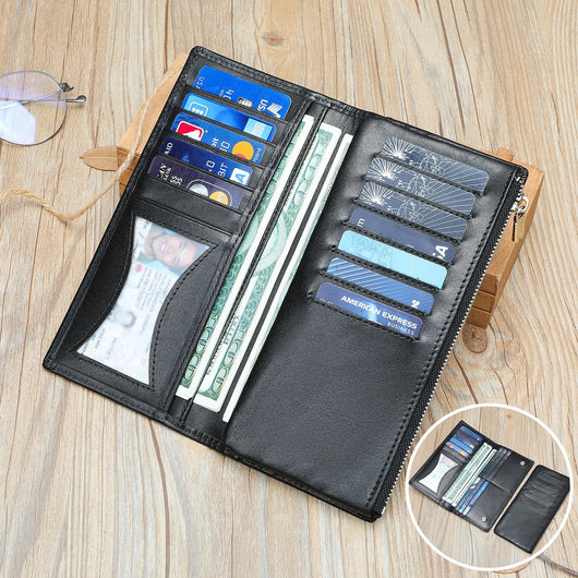 Billetera de Cuero Genuino para Hombre con Cierre Seguro y Protección Anti-fraude - Image 8