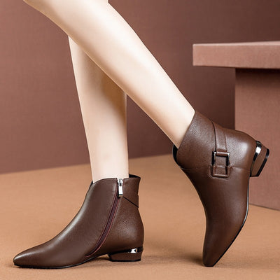 Botas Cortas de Tacón Bajo para Mujer - Estilo Moderno y Cómodo - Image 5
