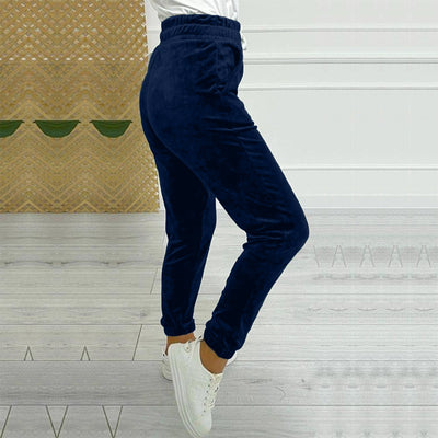Pantalones Jogger de Terciopelo Estilo Coreano con Cintura Elástica para Mujer - Image 31