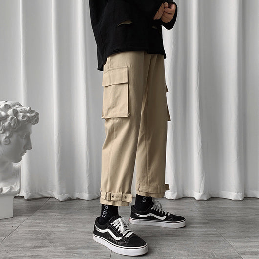 Pantalones Cortos Overol Holgados Estilo Hong Kong para Hombre - Image 8