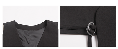Chaleco Negro Asimétrico con Diseño Contemporáneo para Mujer - Image 8