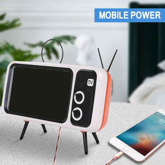 Parlante Bluetooth Retro con Soporte para Teléfono - Image 8