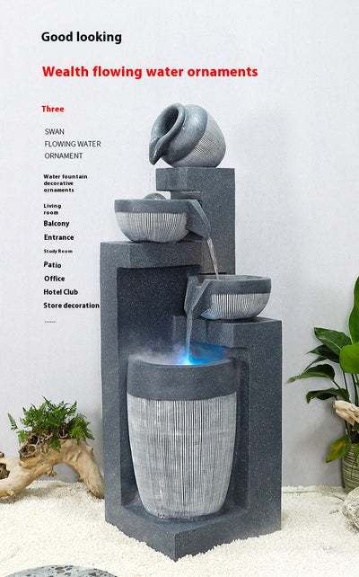 Fuente de Agua Decorativa con Humidificador para Sala de Estar - Image 26