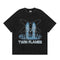 Playera Vintage Calavera Llama Americana para Hombre