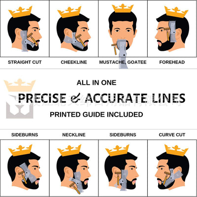 Peine Plantilla para Dar Forma a la Barba con Peines Giratorios Integrados - Image 5